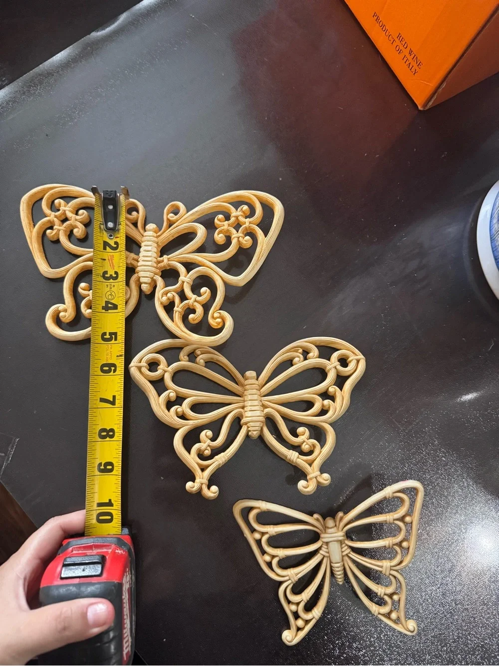 3 Butterfly Wall Hang Syroco HOMCO USA Home Interior
